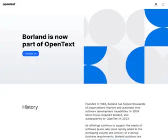 Borland.com(Open & Agile Requirement) Screenshot