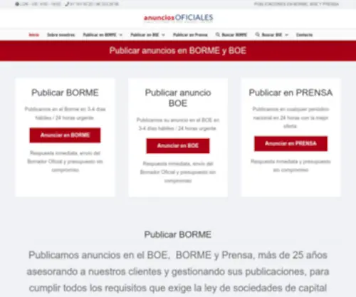 Bormeanuncios.es(Publicar BORME) Screenshot