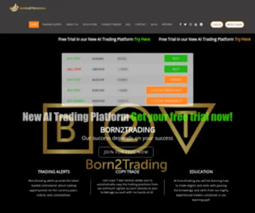 Born2Trading.com(Free Forex Signals) Screenshot