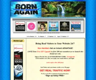 Bornagaintrafficexchange.com(Born Again traffic Ad advertising) Screenshot