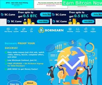 Bornearn.com(Make money online with paid surveys) Screenshot