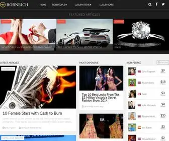 Bornrich.com(Home of Luxury and Most Expensive things) Screenshot