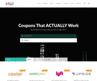 Borntocoupon.com(Coupons that ACTUALLY work) Screenshot