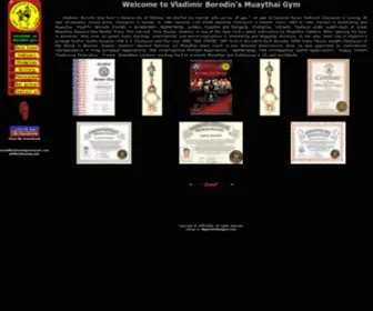 Borodinsgym.com(Borodin's Gym home page about Kickboxing) Screenshot