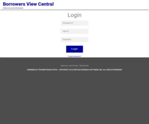 Borrowersviewcentral.com(Borrowersviewcentral) Screenshot