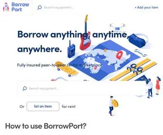 Borrowport.com(Borrow anything) Screenshot