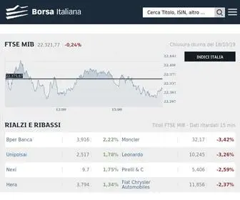 Borsaitalia.it(Quotazioni, Azioni, Obbligazioni, ETF, Fondi, Indici) Screenshot