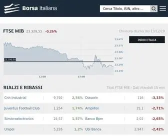 Borsaitaliana.it(Borsa Italiana) Screenshot