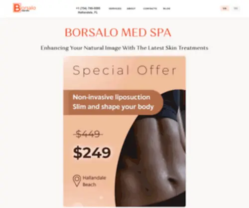 Borsalo.com(Best Skincare Facials in Hallandale) Screenshot