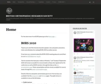 Borsoc.org.uk(The British Orthopaedic Research Society (BORS) is a multidisciplinary association devoted to facilitating collaboration in orthopaedic and musculoskeletal research) Screenshot