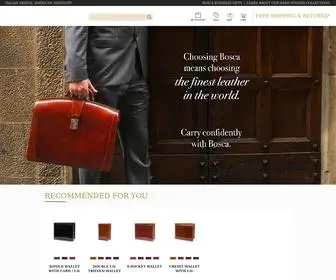 Bosca.com(Italian Leather Wallets) Screenshot
