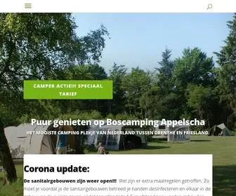 Boscampingappelscha.nl(Boscamping Appelscha mooiste plekje van Nederland Drents Friese Wold) Screenshot