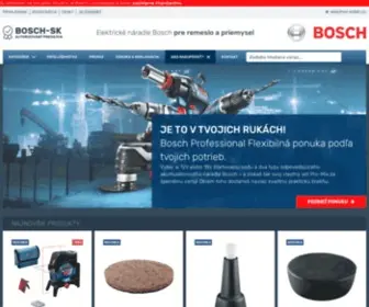 Bosch-SK.sk(Webová stránka elektrického náradia od firmy Bosch) Screenshot