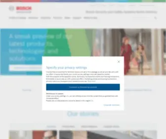 Boschsecurity.com(Bosch Security and Safety Systems I Global) Screenshot