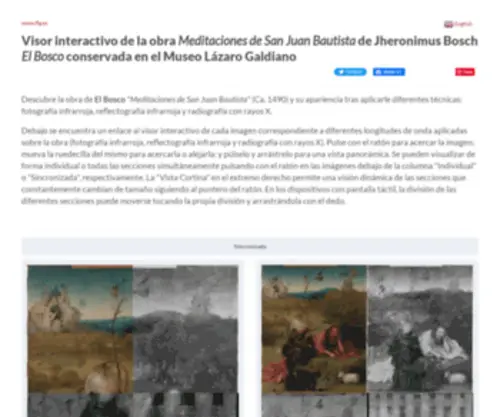 Boscointeractivo.es(Descubre la obra de El Bosco Meditaciones de San Juan Bautista (Ca. 1490)) Screenshot