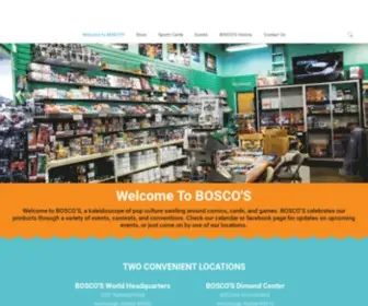 Boscos.com(Comics Cards and Games) Screenshot