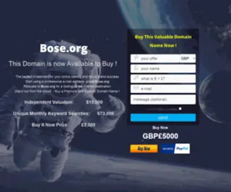 Bose.org(Bose) Screenshot