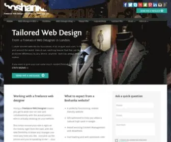 Boshanka.co.uk(Freelance Web Designer in London) Screenshot