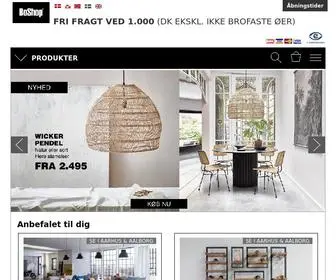 Boshop.dk(BoShop sælger møbler og boliginteriør i vores butikker i Aarhus (Risskov)) Screenshot