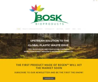 Bosk-Bioproducts.com(BOSK Bioproducts offers an alternative to conventional plastics) Screenshot