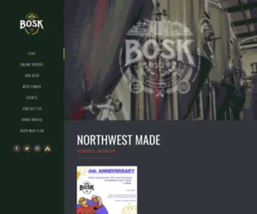 Boskbrewworks.com(Northwest Made) Screenshot