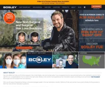 Bosley.com(Hair Restoration and Transplants for Men and Women) Screenshot