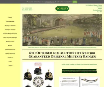 Bosleys.co.uk(Bosleys Specialist Military and Medal Auctioneers) Screenshot