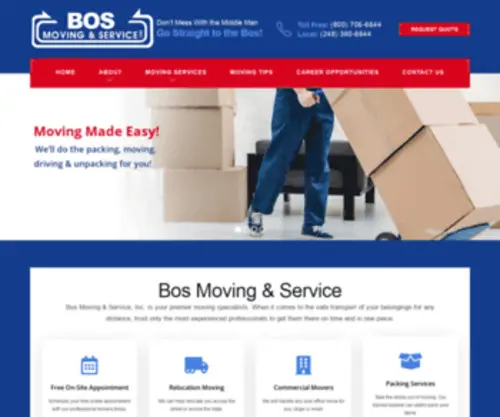 Bosmove.com(Bos Moving & Service) Screenshot