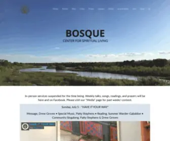 Bosquecsl.org(Bosque Center for Spiritual Living) Screenshot