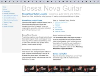 Bossanovaguitar.com(Bossa Nova Guitar Chords) Screenshot