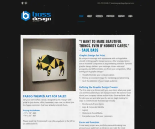 Bossdesignfargo.com(Boss Design & Sign) Screenshot