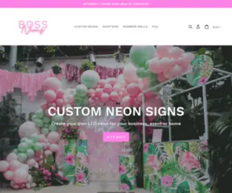 Bossneons.com(Affordable Custom Neon Signs) Screenshot