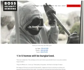 Bosssecurityscreens.com(Boss Security Screens) Screenshot