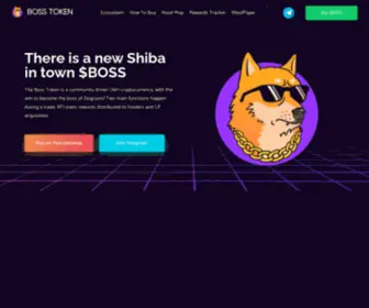 Bosstoken.com(The official home of Boss Token. An experiment in decentralized finance) Screenshot
