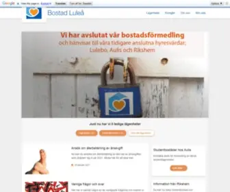 Bostadlulea.se(Din bostadsförmedling) Screenshot