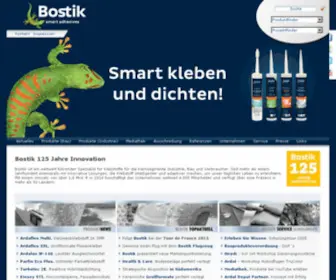 Bostik-Findley.de(Klebstoffe, Dichtstoffe, Abdichtungen, Fliesenkleber) Screenshot