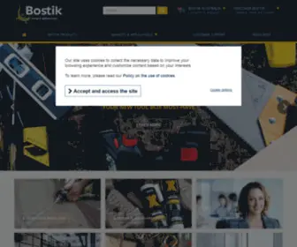 Bostik.com.au(Bostik Australia) Screenshot