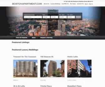 Bostonapartment.com(Boston's Best Rental Apartment Search) Screenshot