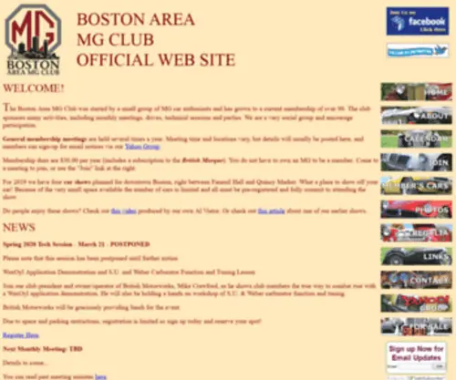 Bostonareamg.com(Boston Area Mg Club) Screenshot