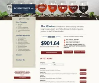 Bostonbeer.com(The Boston Beer Company) Screenshot