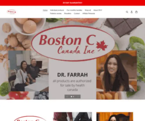 Bostonc.ca(Dr. Farrah's clinically proven & scientifically documented world) Screenshot