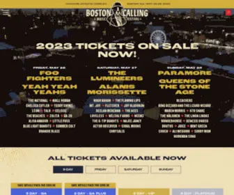 Bostoncalling.com(HomeBoston Calling Music Festival) Screenshot
