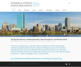 Bostondefender.org(Federal Public Defender Office for MA/NH/RI) Screenshot