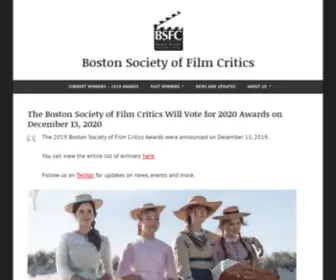 Bostonfilmcritics.org(Boston Society of Film Critics) Screenshot