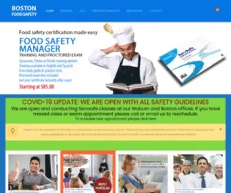 Bostonfoodsafety.com(ServSafe® Get Certified) Screenshot