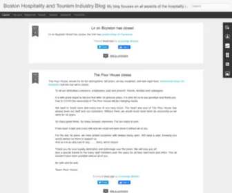 Bostonhospitalityindustry.com(Boston Hospitality and Tourism Industry Blog) Screenshot