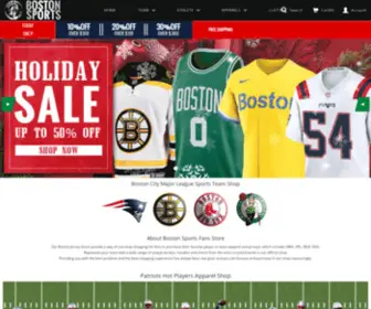 Bostonjersey.com(Boston Sports Fans Store) Screenshot