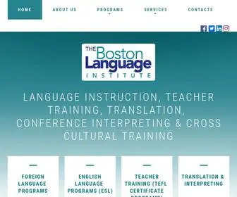 Bostonlanguage.com(The Boston Language Institute) Screenshot