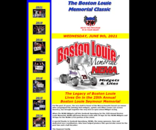 Bostonlouieseymour.com(Boston Louie Seymour Memorial Midget Race) Screenshot