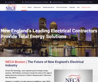 Bostonneca.org(The Boston Chapter of the National Electrical Contractors Association (NECA)) Screenshot